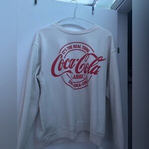 Coca- cola cream colored crew neck